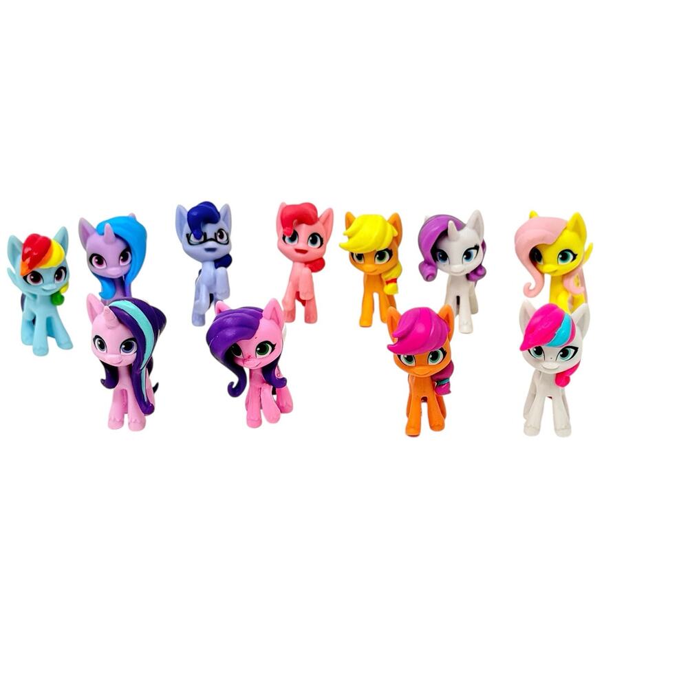 My Little Pony Mini Figure Lot Of 11 1.5" Rainbow Dash Pinkie Pie Toycore Kawaii
